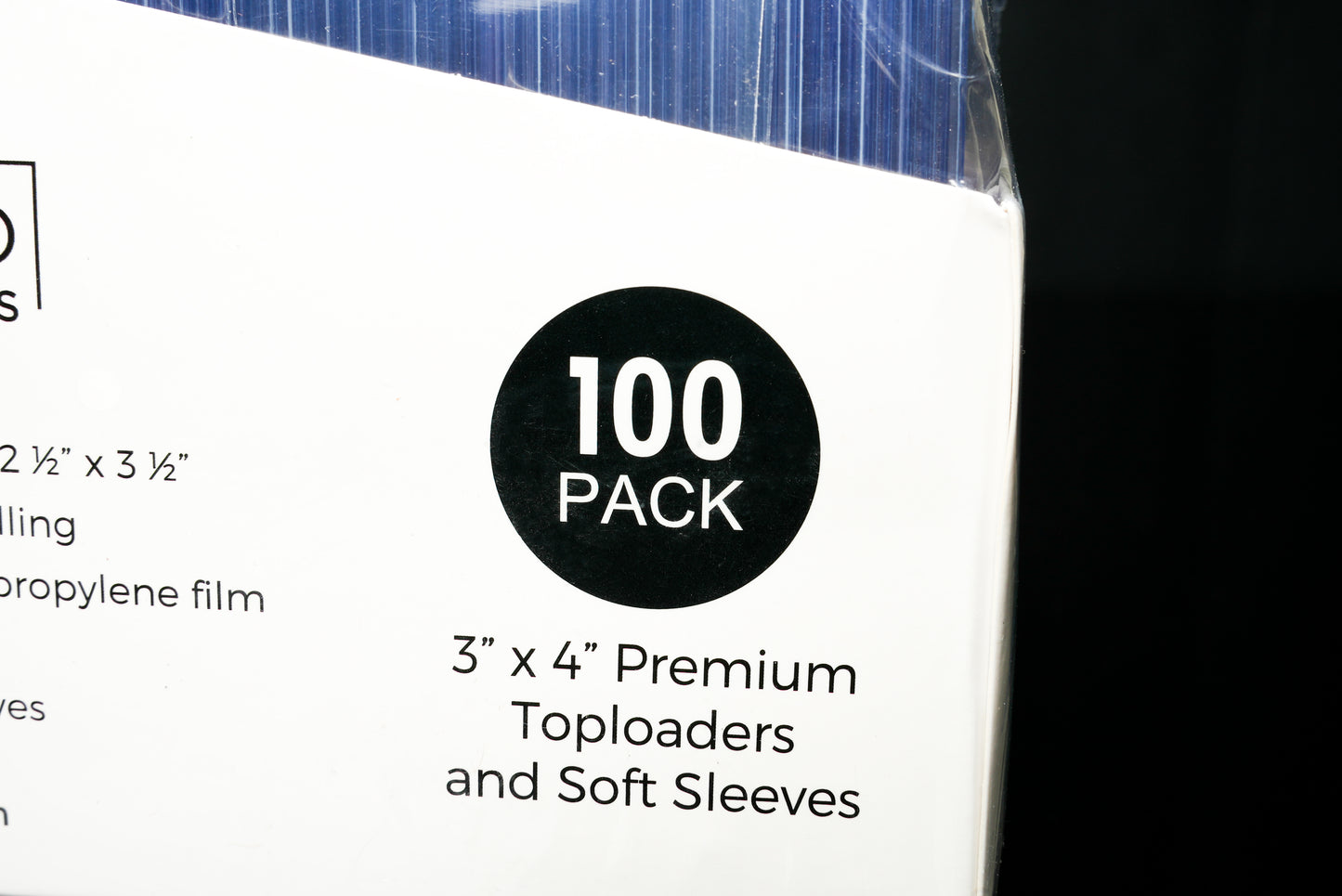 3" x 4" Premium Toploaders (100 Pack w/ 100 Soft Sleeves)