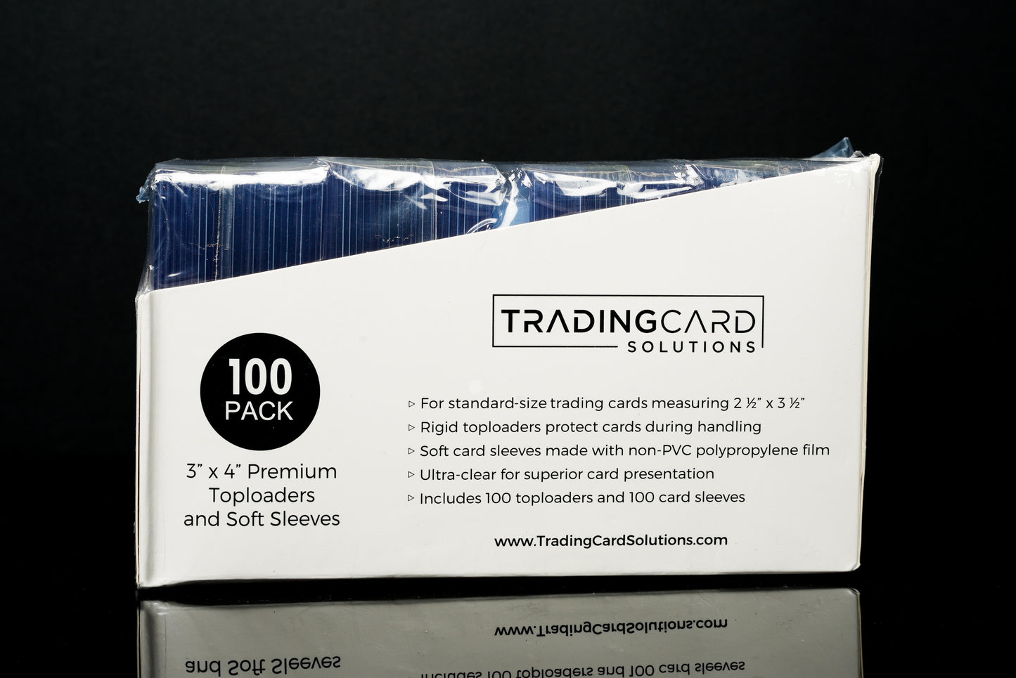 3" x 4" Premium Toploaders (100 Pack w/ 100 Soft Sleeves)