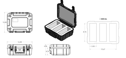 Waterproof Slab Carry Case - Large - Made in the USA