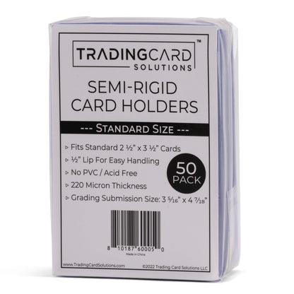 Premium Semi-Rigid Card Holders 50 Pack