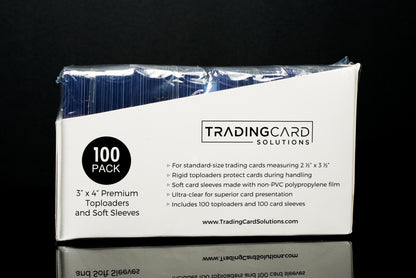 3" x 4" Premium Toploaders (100 Pack w/ 100 Soft Sleeves)
